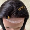 12inch HUMAN HAIR natural straight full lace base hair topper from shinewig