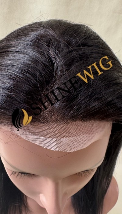 12inch HUMAN HAIR natural straight full lace base hair topper from shinewig