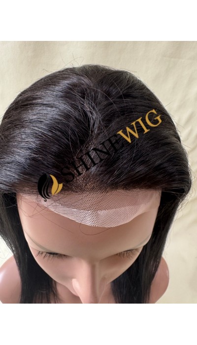 12inch HUMAN HAIR natural straight full lace base hair topper from shinewig