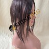12inch HUMAN HAIR dark brown  lace with wefted topper from shinewig