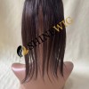 12inch HUMAN HAIR dark brown  lace with wefted topper from shinewig