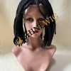 10INCH Natural color kinky afro mono base dreadlocks braids toupee from shinewig