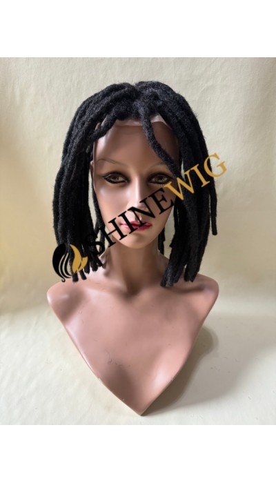 10INCH Natural color kinky afro mono base dreadlocks braids toupee from shinewig