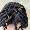 10INCH Natural color kinky afro mono base dreadlocks braids toupee from shinewig