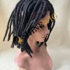 10INCH Natural color kinky afro mono base dreadlocks braids toupee from shinewig