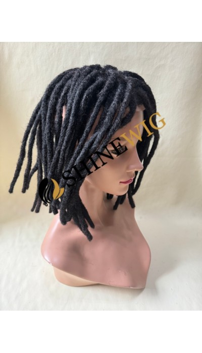 10INCH Natural color kinky afro mono base dreadlocks braids toupee from shinewig