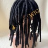 10INCH Natural color kinky afro mono base dreadlocks braids toupee from shinewig