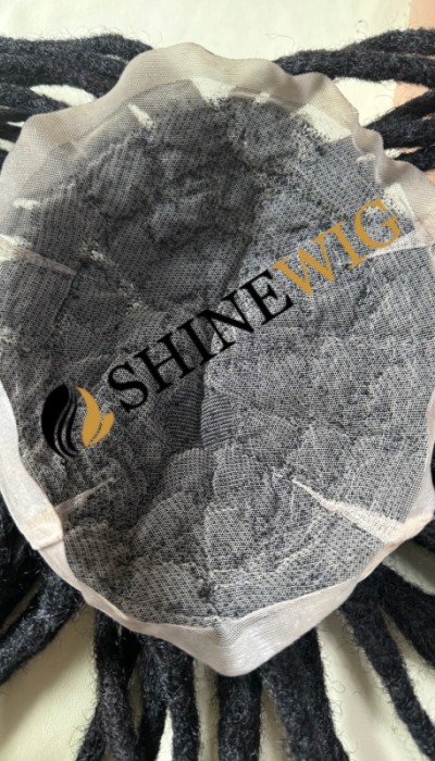 12INCH Natural color kinky afro FULL LACE base dreadlocks braids toupee from shinewig