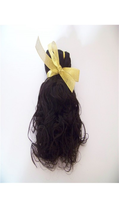 8inch natural wave natural color Chinese virgin human hair weft