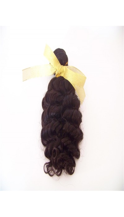16inch loose wave natural color Indian virgin human hair weft