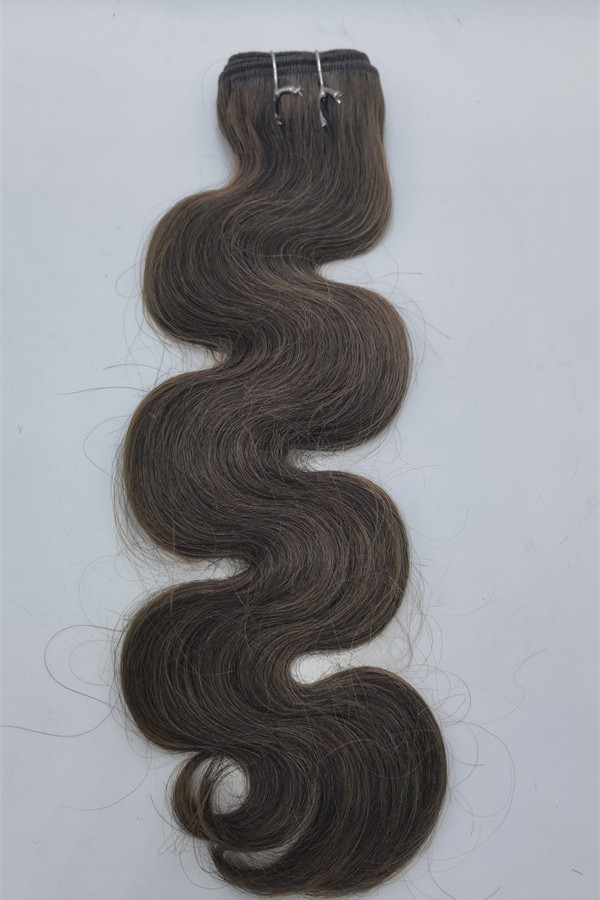 16inch body wave medium brown DOUBLE DRAWN Chinese REMY human hair weft BUNDLE shinewig