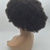 10 inch natural color 1B kinky afro Indian vigin hair full lace wig