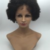 10 inch natural color 1B kinky afro Indian vigin hair full lace wig