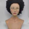 12 inch natural color 1B kinky afro Indian vigin hair full lace wig