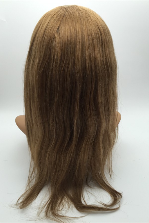 16inch  silk straight Chinese vigin hair natural full lace wig