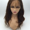 16inch BROWN COLOR body wave Chinese vigin hair natural full lace wig