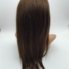 16inch BROWN COLOR silk straight Chinese vigin hair natural full lace wig