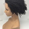 8 inch natural color 1B afro curl Indian vigin hair full lace wig