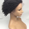 8 inch natural color 1B afro curl Indian vigin hair full lace wig