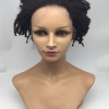 8 inch natural color 1B afro curl Indian vigin hair full lace wig