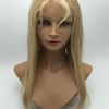 16inch blonde silky straight Chinese vigin hair natural full lace wig