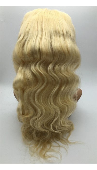 16inch  Body Wave  613 Color Blonde Chinese vigin human hair natural full lace wig