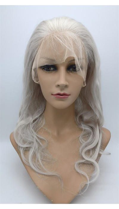 14inch white body wave Chinese remy human hair natural full lace wig