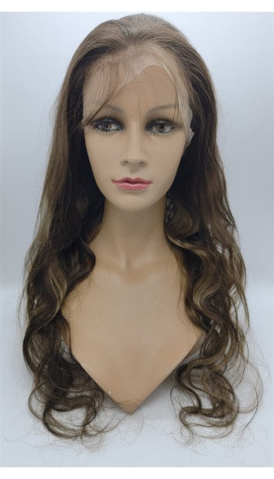 22inch ombre piano body wavy Chinese remy hair full lace wig