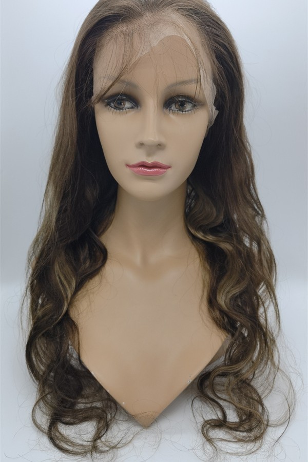 22inch ombre piano body wavy Chinese remy hair full lace wig