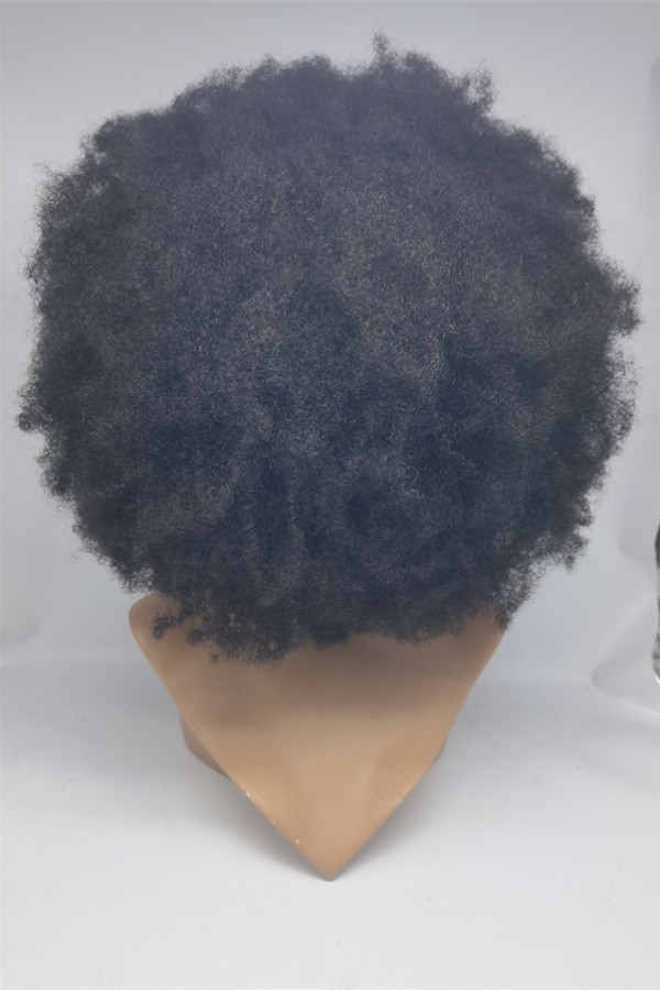 22inch natural color kinky afro Chinese remy hair full lace wig