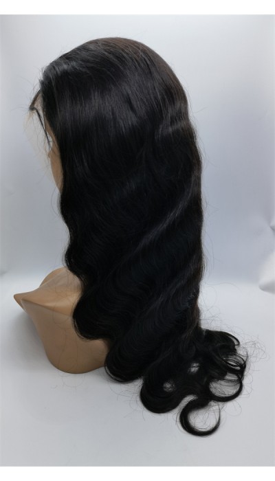 22inch natural color body wave Chinese remy hair full lace wig shinewig
