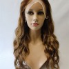 18inch highlights balayage color 4 with 8 body wave Remy human hair full lace wig from shinewig