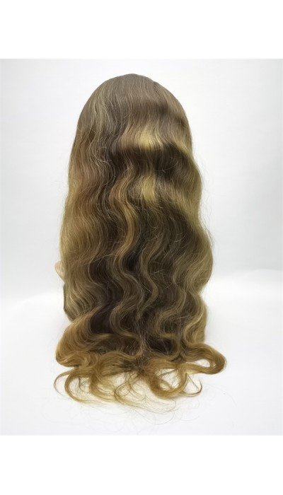 22inch piano balayage OMBRE color body wave Chinese remy hair full lace wig shinewig