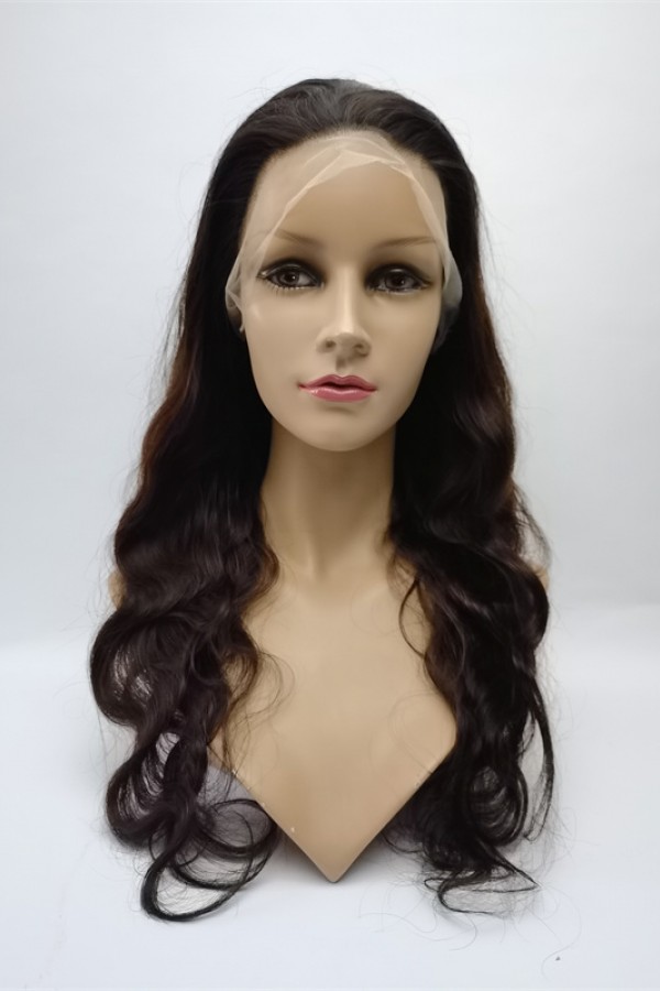 22inch  OMBRE brown color body wave Chinese remy hair full lace wig shinewig