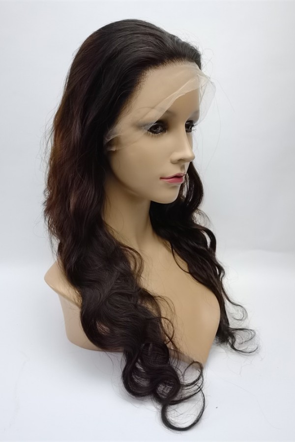 22inch  OMBRE brown color body wave Chinese remy hair full lace wig shinewig