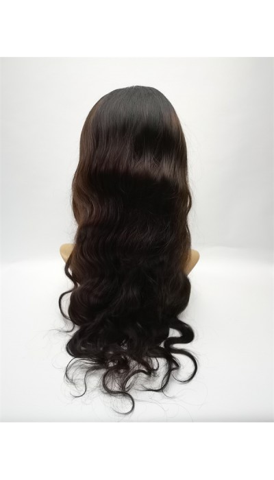 22inch  OMBRE brown color body wave Chinese remy hair full lace wig shinewig