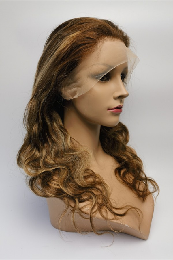 18inch OMBRE PAINO balayage color body wave Remy human hair full lace wig from shinewig