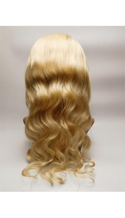 18inch blonde color 613 body wave remy human hair natural full lace wig from shinewig