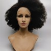 18inch natural color kinky afro Chinese Remy human hair full lace wig from shinewig