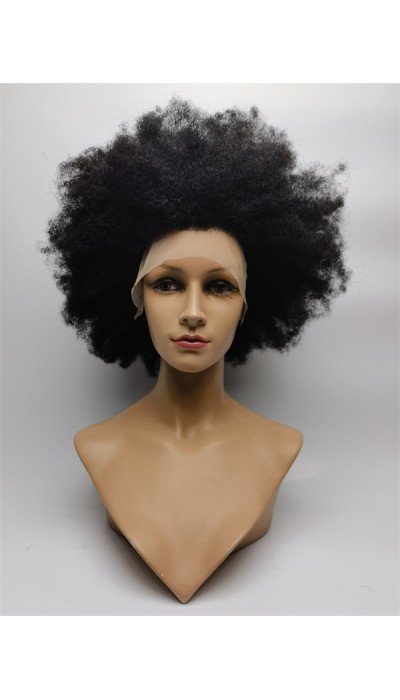 14inch natural color kinky afro full lace wig from shinewig