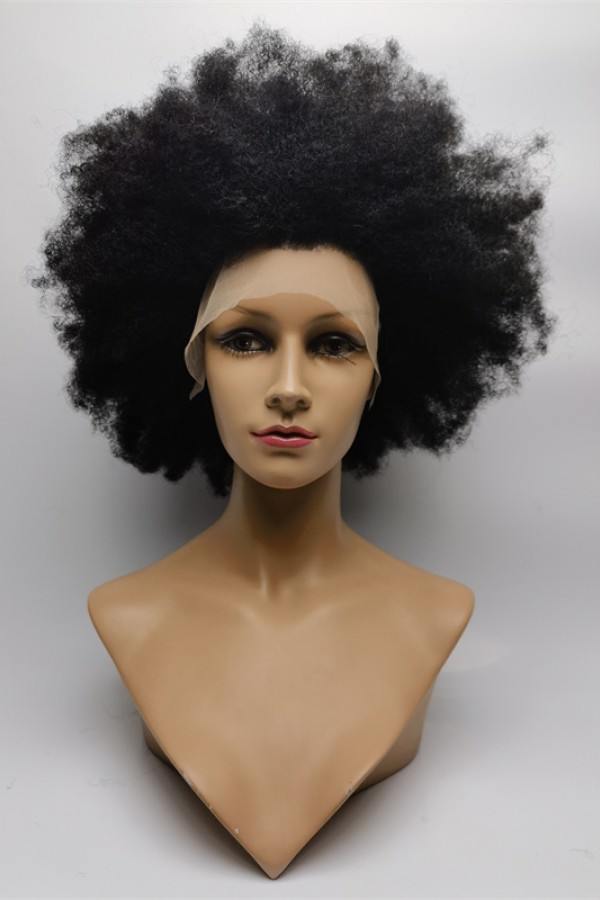 14inch natural color kinky afro full lace wig from shinewig