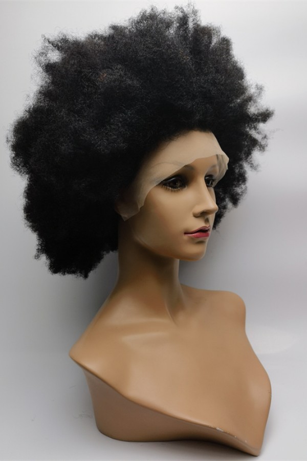 14inch natural color kinky afro full lace wig from shinewig