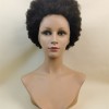 10 inch natural color  kinky afro Remy human hair full lace wig