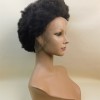10 inch natural color  kinky afro Remy human hair full lace wig