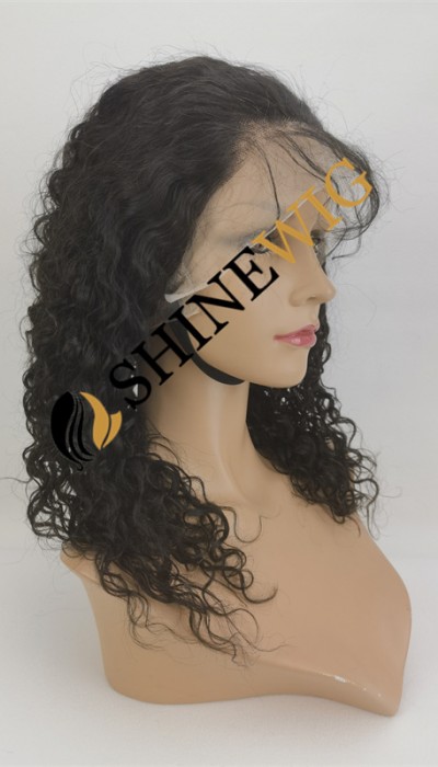 14inch natural color water wave full lace wig from shinewig