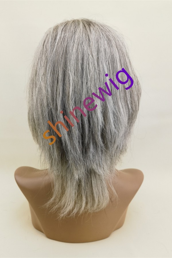 Silver gray white color full lace wig from shinewig