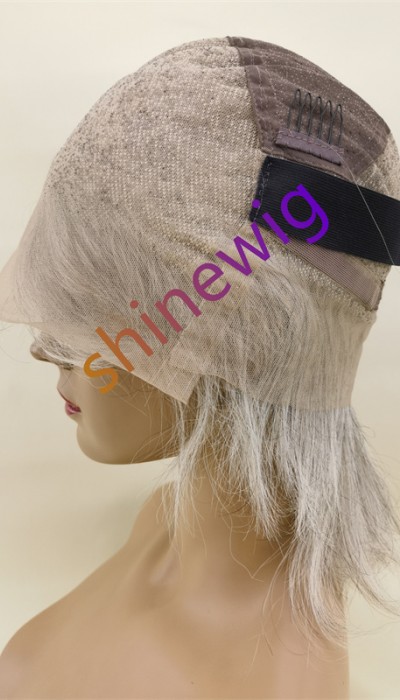 Silver gray white color full lace wig from shinewig