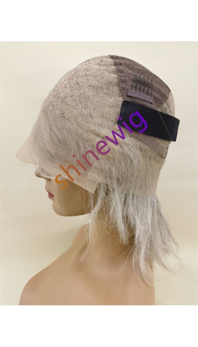 Silver gray white color full lace wig from shinewig