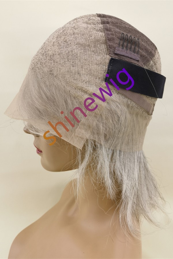 Silver gray white color full lace wig from shinewig