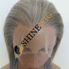 8inch Silver dark gray white color full lace wig from shinewig